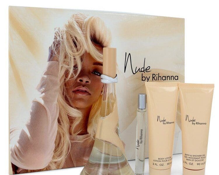 Rihanna Gift Set Perfume - 3.4 oz Eau De Parfum Spray + 3 oz Body Lotion + 3 oz Shower Gel + .33 oz Mini EDP Spray