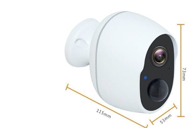 Wireless security camera powered by battery