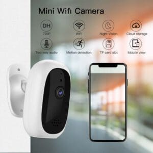 Wireless security camera powered by battery